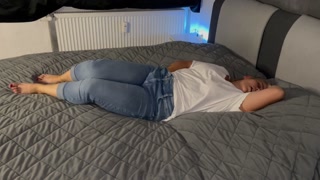 Masturbating under jeans moaning multiple orgasms Foreplay before sex with Clyde