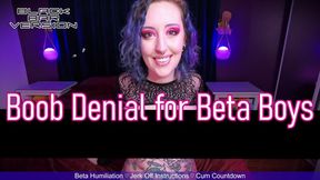 BOOB DENIAL FOR BETA BOYS - Black Bar Censored Boobs - Beta Safe Verbal Humiliation POV Tit Denial JOI Jerk Off Instructions by Miss Faith Rae with Cum Countdown and Laughing At You - HD 1080p MP4