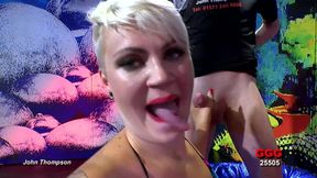 Blonde Pixie Bombshell Gangbanged by Hungry Studs