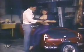 Vintage threesome with hairy pussy.