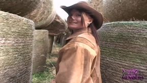 Cwogirl gets naked in the middle of a farm