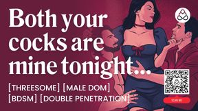 ASMR Audio Porn: MMF Threesome with BDSM, Double Penetration &amp; Cock Sharing - Erotic Audio for Women