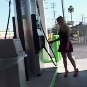 Blonde Babe Is Picked up on a Gas Station and Fucked in All Holes