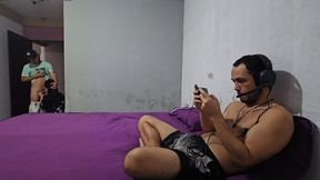 My husband leaves me for the FREE FIRE cuckold game, so I have sex with his best friend, RISKY SEX