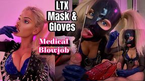 MEDICAL BLOWJOB - Latex Mask and Gloves
