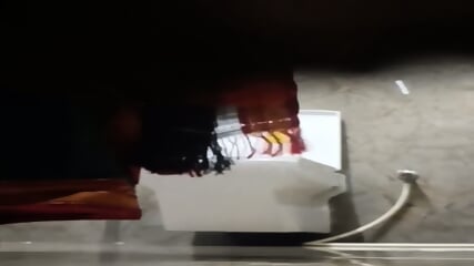 Indian aunty spy pissing in bathroom