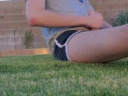 Twink Almost Caught Jerking by Neighbor