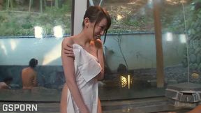 hot jav sex in the japanese public hot springs fucking sexy girl