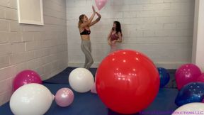 2 Girls Vs The 3Ft Balloon