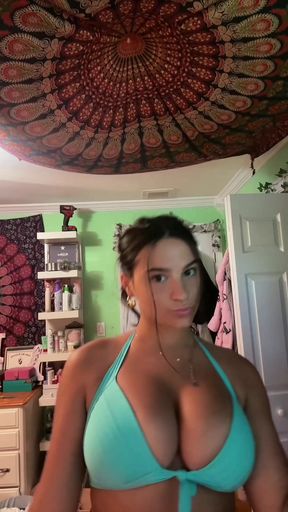 Bikini model in studio