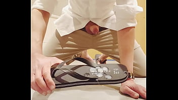 Cum on flip flops
