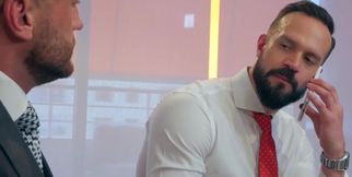 Office anal hammering with Andy Onassis and Emir B