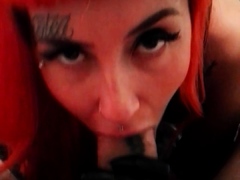 Very yummy amateur redhead blowjob