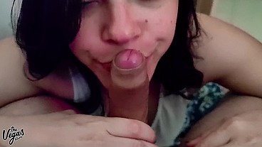 My Girl Surprises Me with a Sloppy Blowjob at My Studio – Deepthroat and See-Through Dress - William and Selena Vega Amateur Blowjob