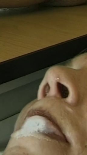 Must-see moment from &quot;German beauty get&#039;s spam on her pretty face&quot;