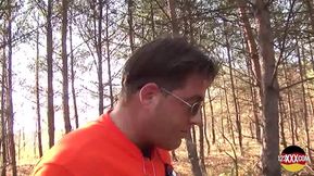 Alluring Brunette Fucked in Park