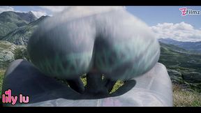 Tattooed couple OUTDOOR ANAL POV fuck - PUBLIC blowjob and GAPES - blowjob, cum on ass, rough sex