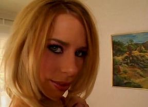 Blonde beauty gets banged and facialized by bbc