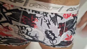 Jerking off with my rock-hard cock!