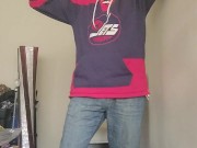 MALE ATHLETE IN A HOCKEY JERSEY JERKIN!