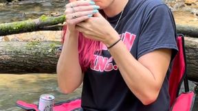 Vixen Smoking in a T-Shirt