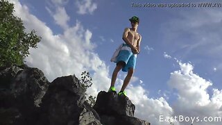 Skinny teens outdoor handjob fun with hairy czech twink andre lucas