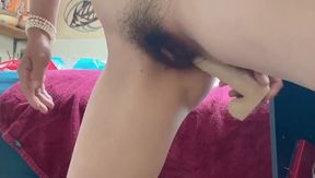 Japan Girl Hana Sexy Ass Play with Dildo