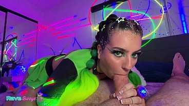 Lovely Beauty Lani Rivers Gets Fucked In A Private Neon-Lit Room!