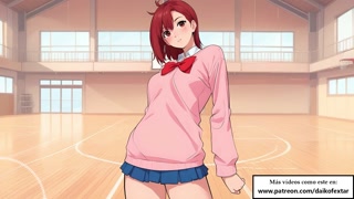 JOI hentai, a Momo le divierte golpear tus huevos. Instrucciones en español.