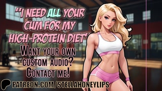 A Muscle Girl Bimbo Needs Your Sperm For Her Cum Diet | Audio Roleplay