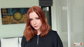 Redhead beauty rides and sucks in lustful outdoor session
