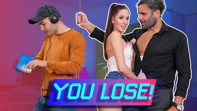 DADDY4K: Hot gamer girlfriend cheats on loser with big natural tits