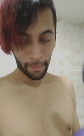 Peeing while fucking my ass with the kraken