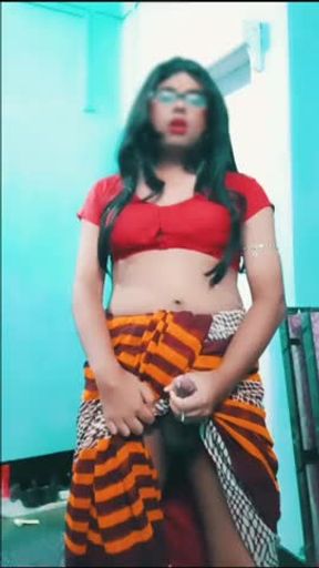 Indian Shemale In Saree Cumshot