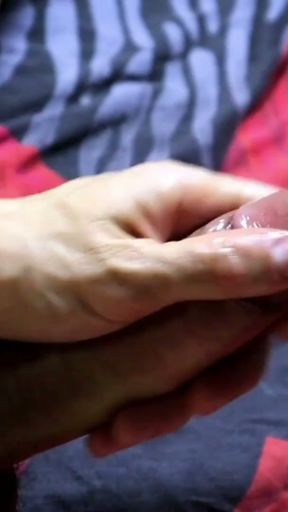 the penis becomes very hard and begins to flow profusely on abstinence   Clip 1