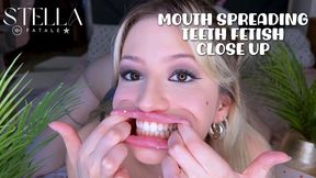 Extreme MOUTH Spreading TEETH Fetish Closeup Plump LIPS