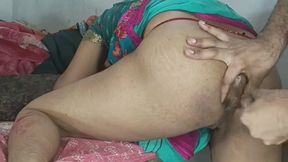 Stepmom's ass sucked cock doggy style in Hindi audio of chat