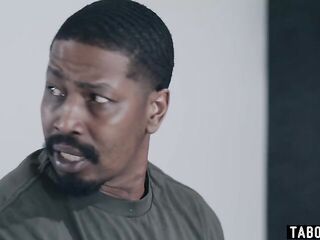 Ebony stepdad spanks teen stepdaughter booty for being a whore