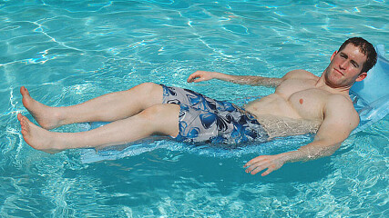 My Cousin Logan's Bare Feet At The Pool