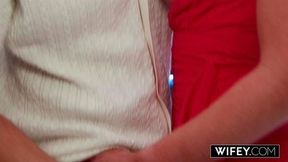 WIFEY Busty Blonde Hotwife Alexa Leigh Rides A Huge Cock While Hubby Films