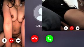 Video Call with My Girlfriend While I Fucked Her Stepmom