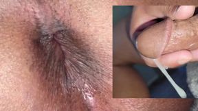 Asshole Blowing Kisses - Orgasm Contractions with Cumshot
