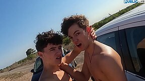Amateur Twink, Public Exhibitionism Oral - Liam Holland