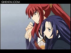 Naked teen hentai lesbian dolls fucking in threesome