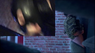 Recording curious military stud at gloryhole