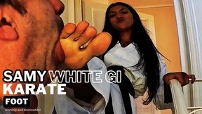 Samy white gi karate foot worship and domination