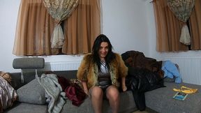 milfycalla-masturbating while wearing fur coats, shiny clothes and long jackets