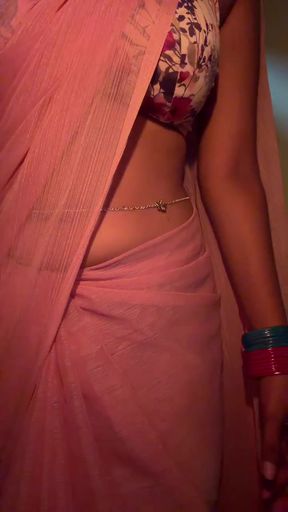 Indian woman in pink sari