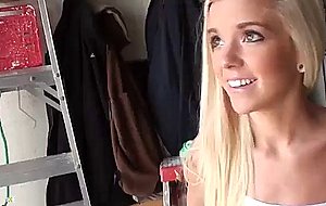 Halle von shows her tight smooth pussy to the camera
