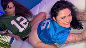 Lesbian Strapping in Football Jerseys! Lions V Packers